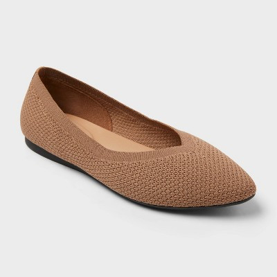 Women's Claire Knit Washable Flats - A New Day\u2122 Tan 8.5 | Target