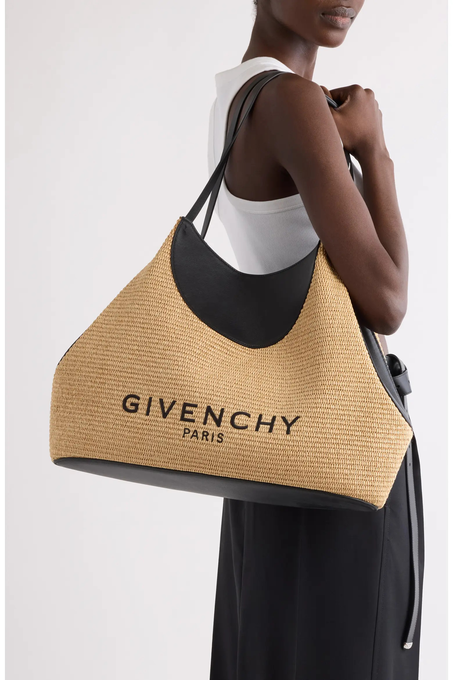 Medium Facet Straw & Leather Tote (Women) | Nordstrom | Nordstrom