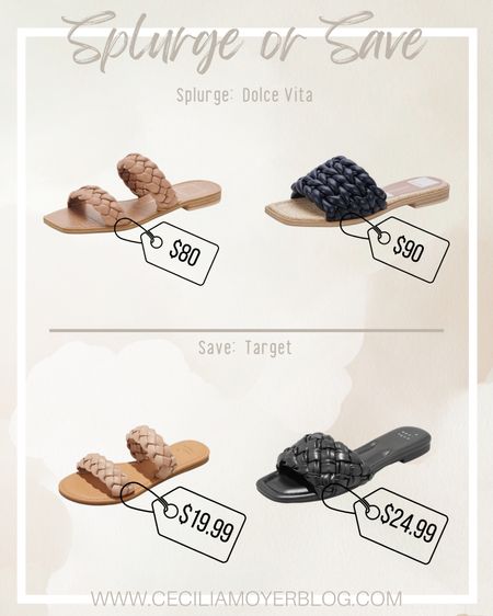 Splurge or save on sandals! Dolce Vita vs Target shoes!  Black sandals - tan sandals - brown sandals - vacation - resort - spring break - women’s shoes  

#LTKunder50 #LTKshoecrush #LTKtravel