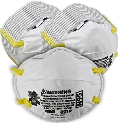 3M Personal Protective Equipment 8210 Particulate Respirator, N95, Pack of 20 Disposable Respirator, | Amazon (US)