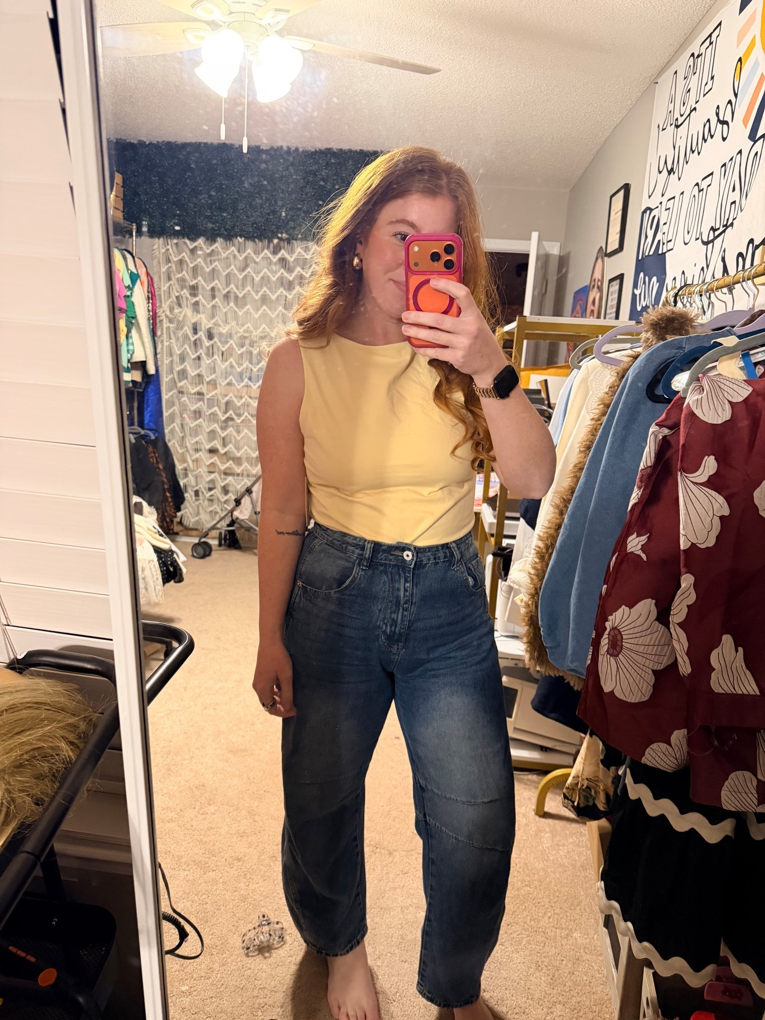 Butter yellow was the it color last year, and it’s still going strong for spring outfits 🌼 This Target tank top has a high neckline and thick, quality fabric, making it perfect for work and everyday wear. It lays smoothly, isn’t see-through, and layers so well under cardigans or blazers. Only $15, comes in multiple colors, but the butter yellow was an instant yes for me. Such an easy staple work top—these won’t stay in stock long.

#LTKootd #LTKMidsize #LTKWorkwear