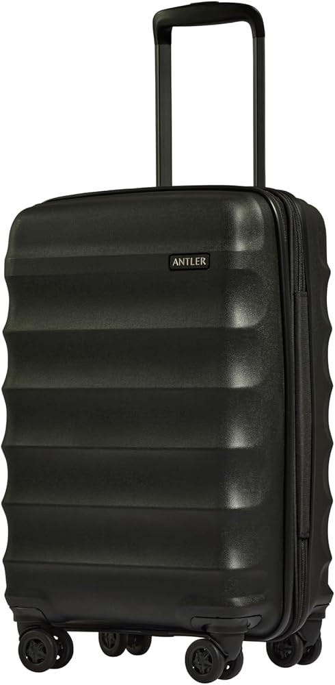 ANTLER - Juno Hard Shell Cabin Suitcase, 56x35x25.5cm 42L, Lightweight & Expandable, 4 Spinner Wh... | Amazon (UK)