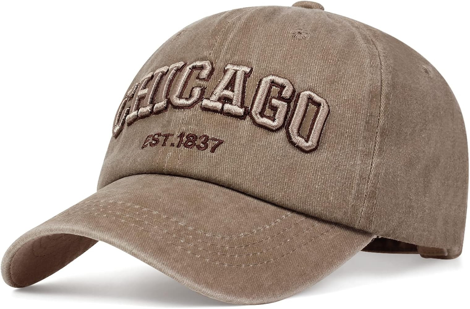 Chicago Hat for Men Women 3D Embroidery Vintage City Dad Hats Baseball Cap | Amazon (US)
