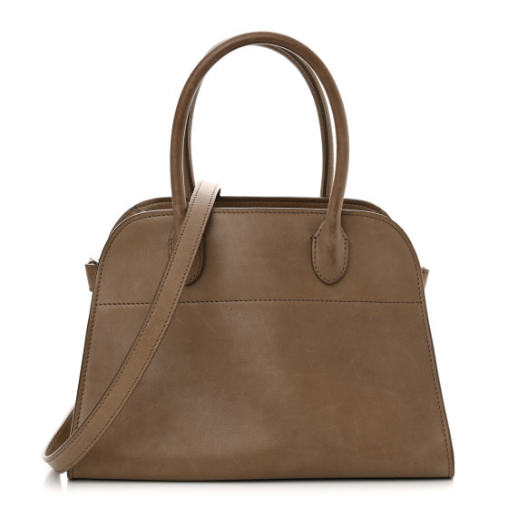 Polished Saddle Calfskin Soft Margaux 10 Bag Mouse Grey | FASHIONPHILE (US)