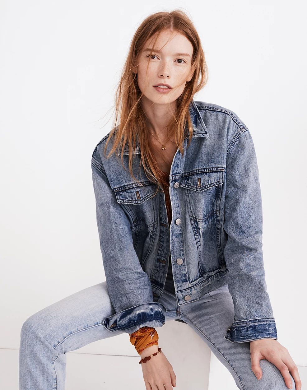 The Boxy-Crop Jean Jacket in Woodcourt Wash | Madewell