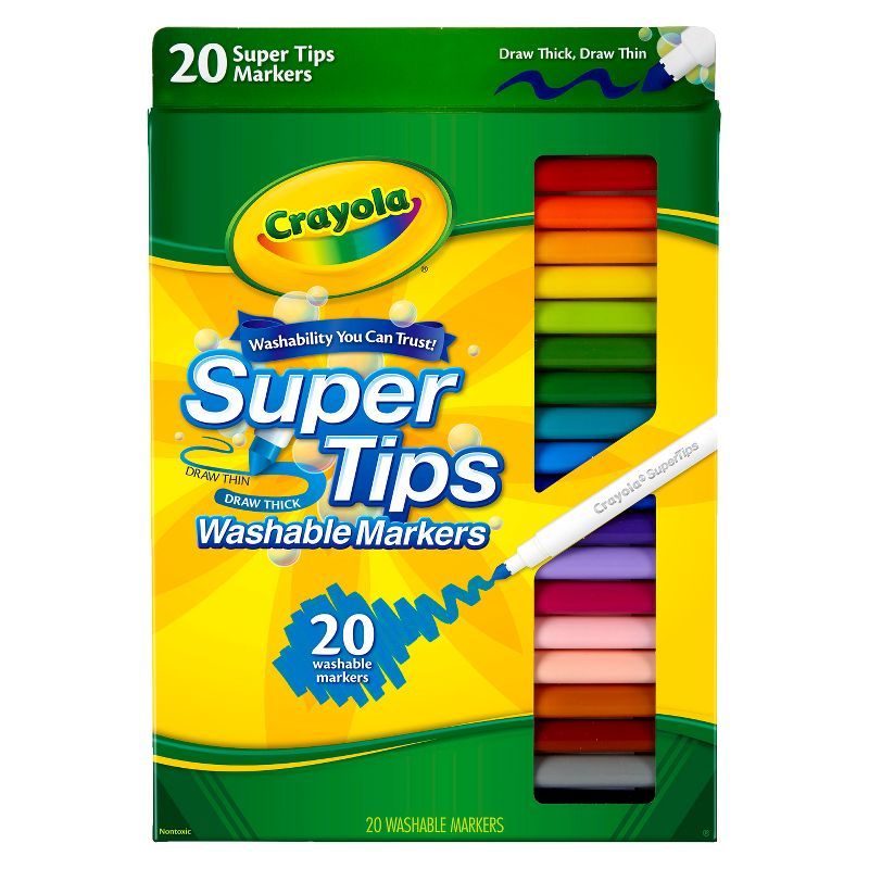Crayola 20ct Super Tips Washable Markers | Target