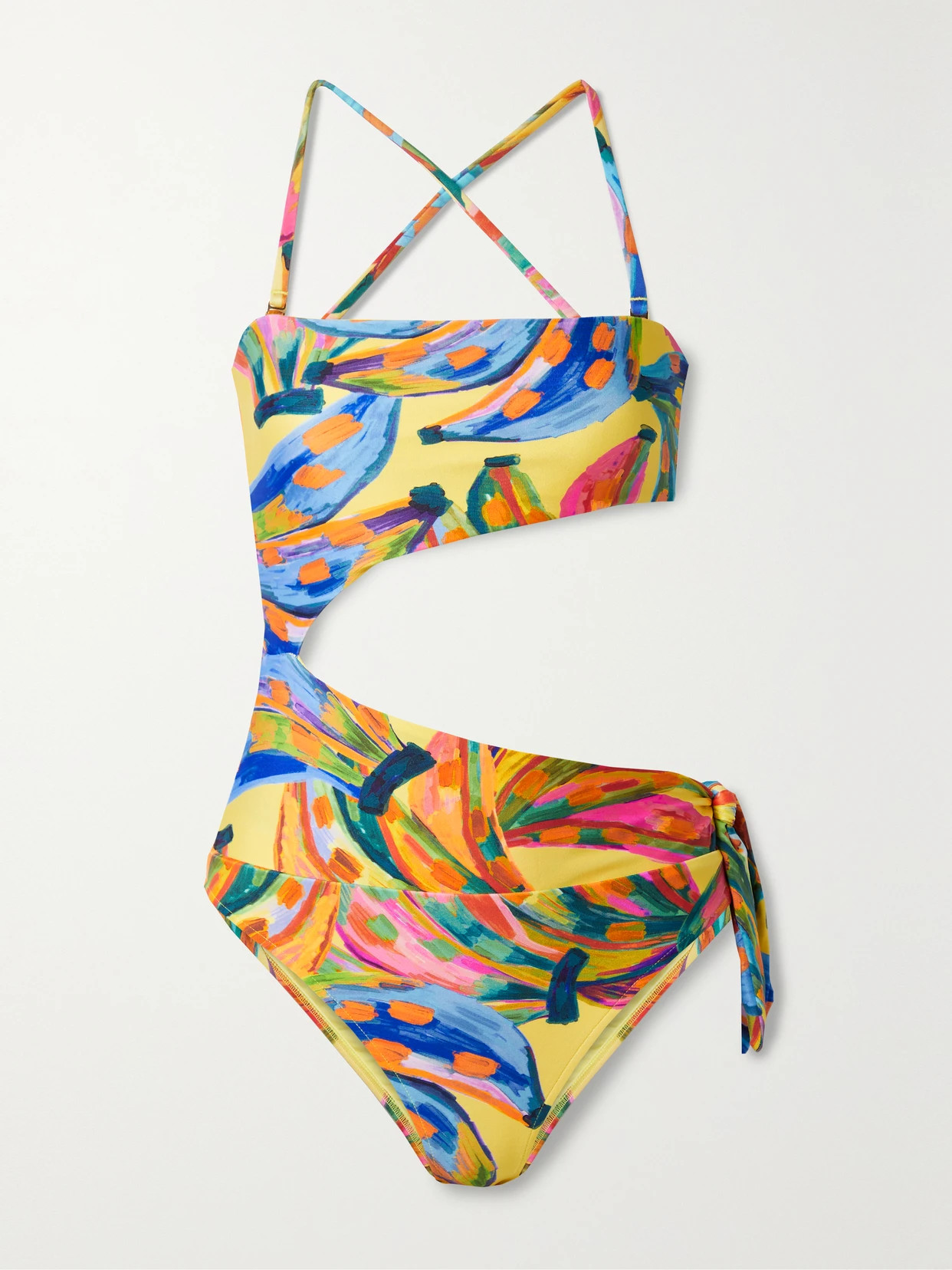 Farm Rio - Cutout Printed Swimsuit - Blue | NET-A-PORTER (UK & EU)