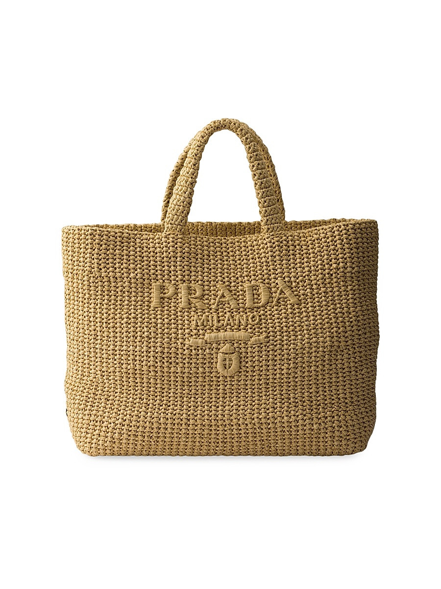 Women's Crochet Tote Bag - Beige Khaki | Saks Fifth Avenue
