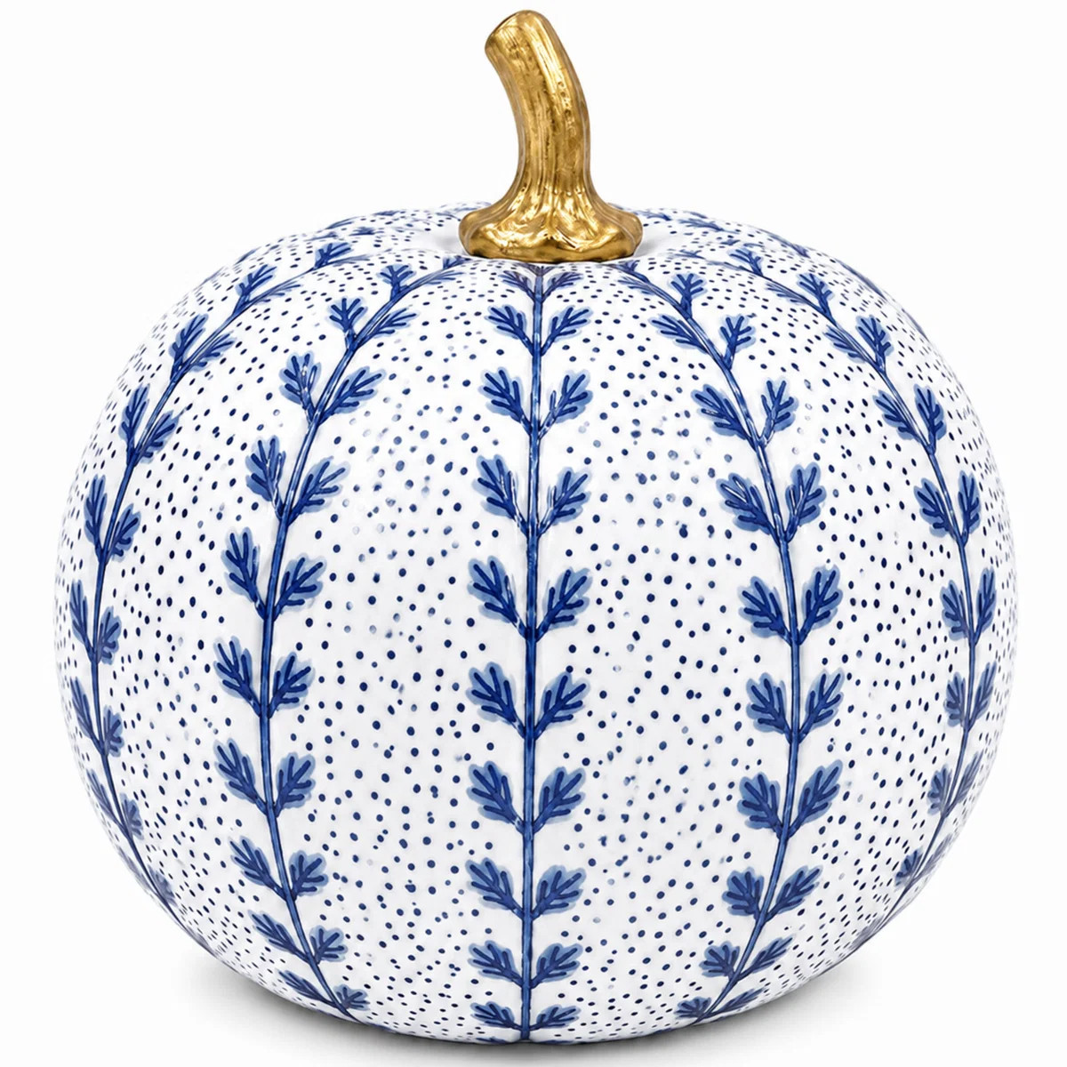 Navy Meadow Sprig Pumpkin | The Well Appointed House, LLC