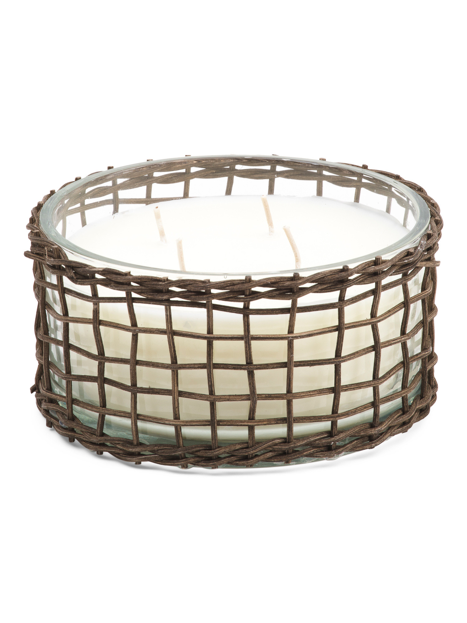 23oz Oversize Cranberry Evergreen Wicker Candle | TJ Maxx