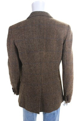 Ralph Lauren Women's Wool Tweed Plaid Blazer Jacket Brown Size 8  | eBay | eBay US