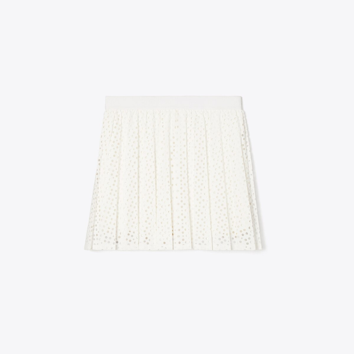 PLEATED LASER-CUT TENNIS SKIRT | Tory Burch (US)