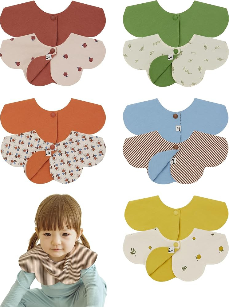 Konny Baby Bib 3/5/7-Pack Set, 360 \u200b\u200b\u00b0 Rotate, Soft and Absorbent Drooling for Tod... | Amazon (US)
