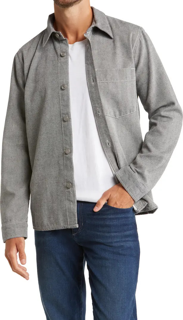 NN07 Peter 1868 Organic Cotton Button-Up Overshirt | Nordstrom | Nordstrom