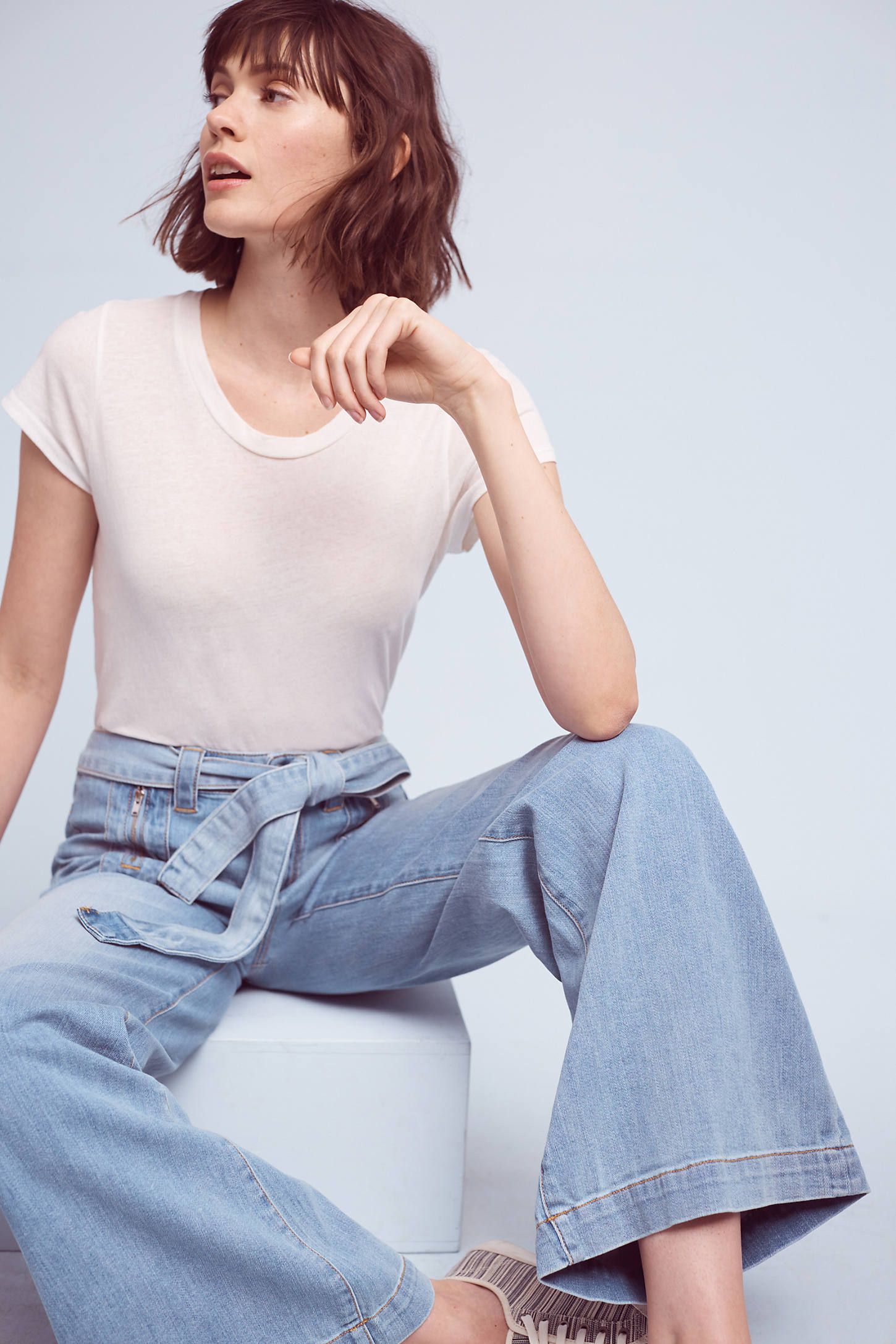 Pilcro Palazzo Ultra High-Rise Jeans | Anthropologie (US)