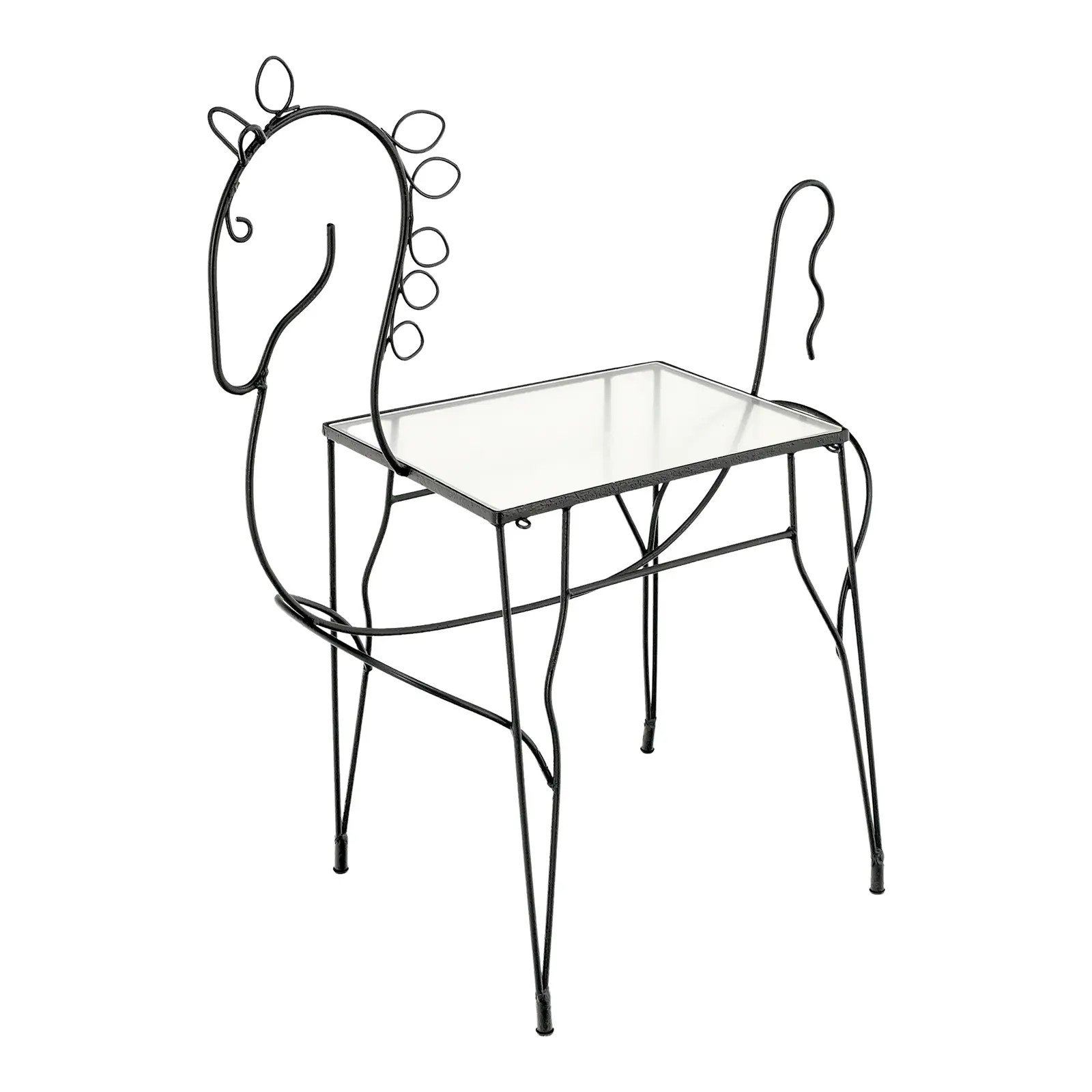 Mid-Century Modern Frederick Weinberg Wire Horse Bar Cart | Chairish