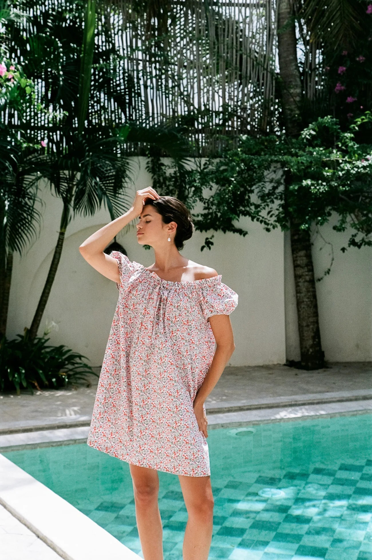 Lily Lounge Dress - Cotton - Floret | Piyama US