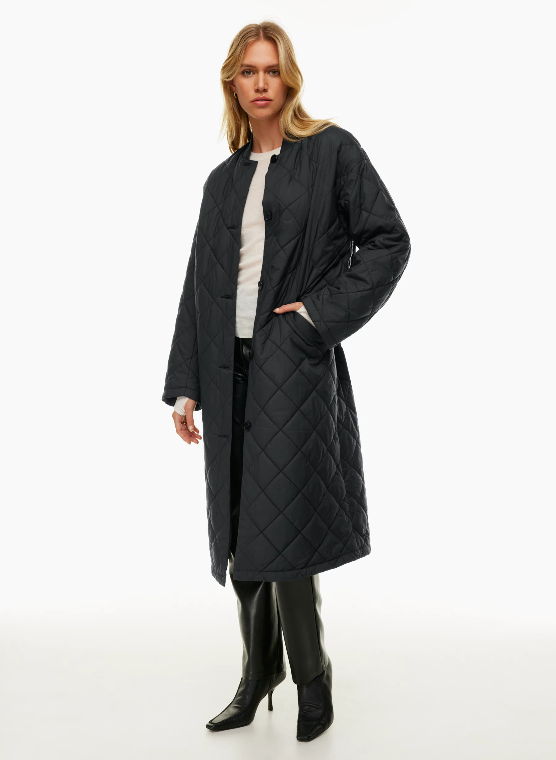 PAVANT QUILTED LONG JACKET | Aritzia