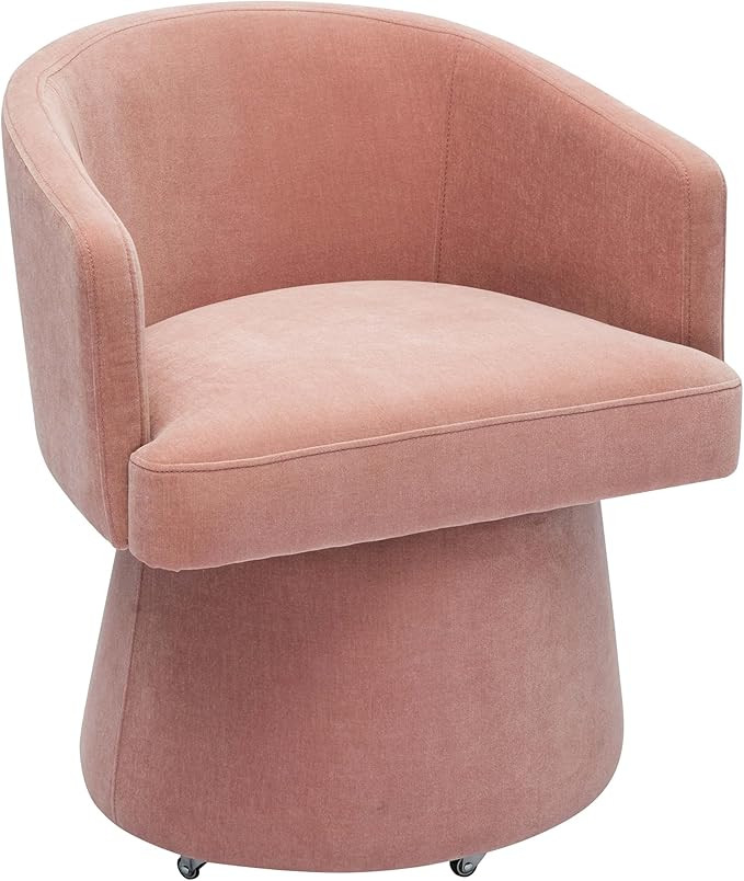 Tov Furniture Kristen Rolling Desk Chair (Recycled Fabric, Pink) | Amazon (US)