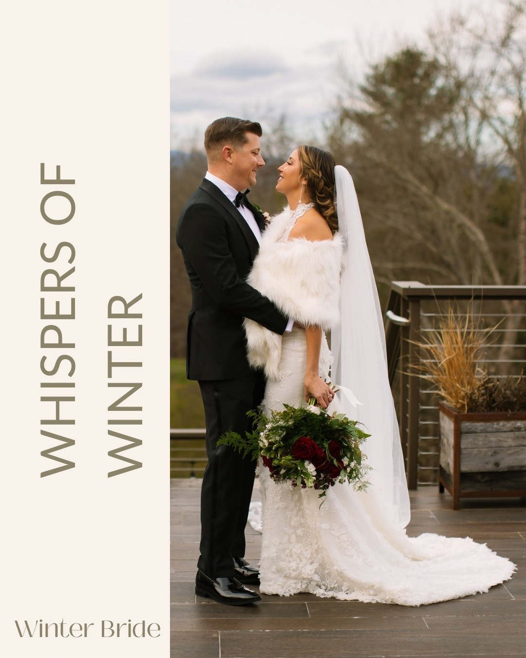 Whispers of Winter ❄️
A bridal shawl collection made for winter vows — soft, warm, and effortlessly romantic. Wrap yourself in elegance, and let the cold be part of the magic.

#WhispersOfWinter#WinterBride
#BridalShawl#WrappedInLove
#WinterWedding#FrostedVows
#ColdWeatherBride#CozyElegance
#SnowyIDo#WinterRomance