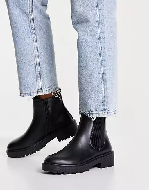 New Look chunky chelsea boot in black | ASOS (Global)