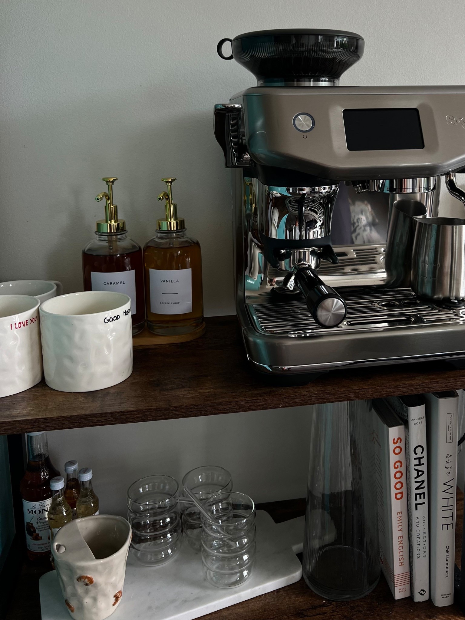 coffee syrup dispensers & glass cups🤍 

#LTKhome #LTKuk