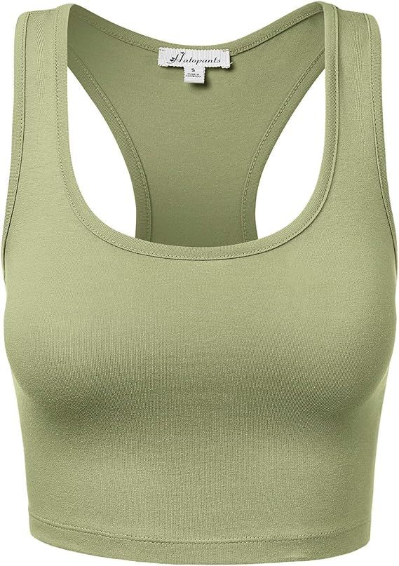 Women's Lingerie Camisole Crop Tank Cotton Racerback Sleeveless Slim Fit Tops | Amazon (US)