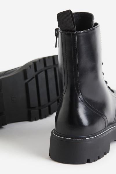 Chunky Lace-up Boots - Black - Kids | H&M US | H&M (US + CA)