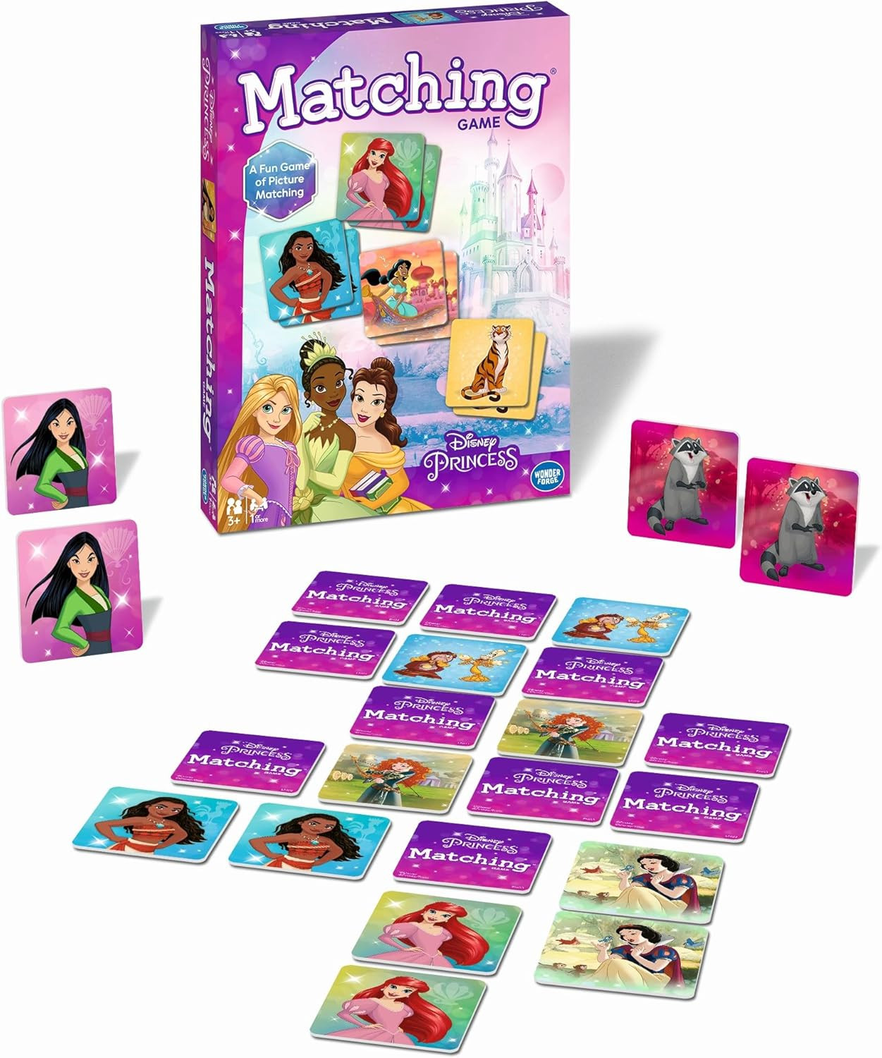 Wonder Forge Disney Princess Matching Game-Fun & Quick Memory Game for Kids | Engaging Toy for Ag... | Amazon (US)