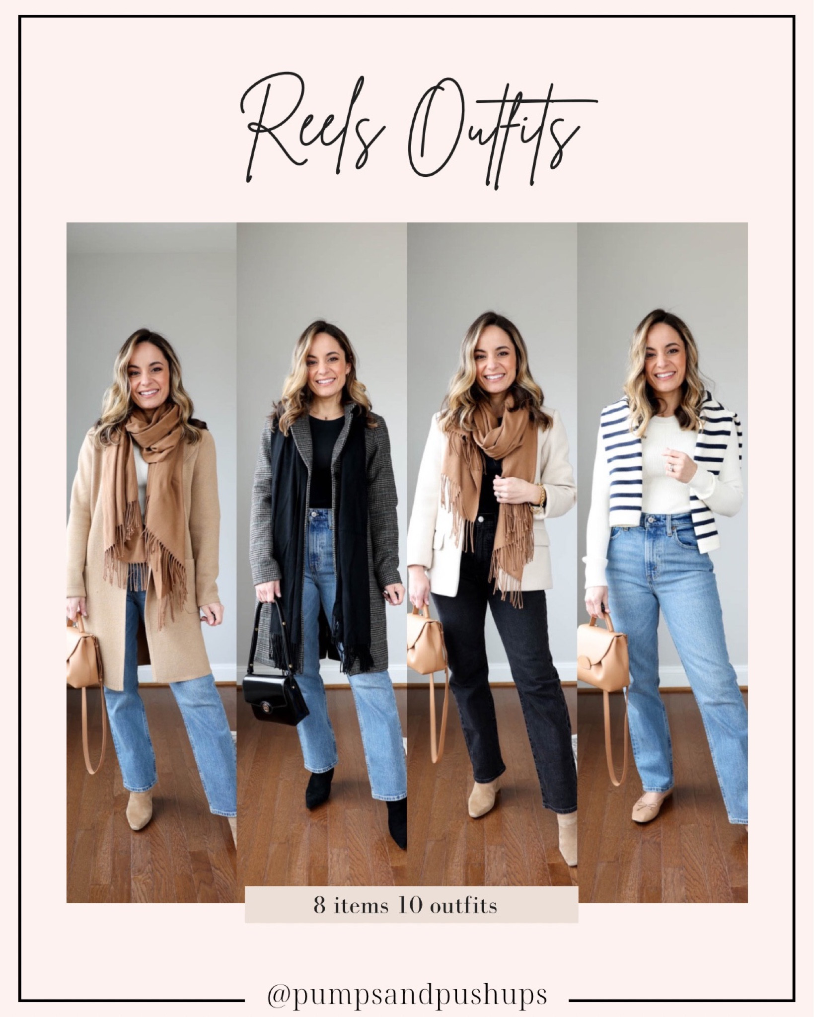 8 items 10 casual outfits! 

Abercrombie jeans: wearing in 24 extra short in “medium” 
Madewell Jeans: wearing in petite 24 
J.crew Juliette Sweater: xxs 
Abercrombie Dad Coat: petite xxs (I cuff the sleeves under) 
Abercrombie Blazer Coat: petite xxs 
J.Crew Emilie Sweater: xs (size up) 
Abercrombie ottoman top: xs 
J.Crew Perfect Shirt (in black): xs 

Shoes are all tts 
Tan bag is from polene and can’t be linked through LTK (it’s the un nano in textured tan 


My measurements for reference: 4’10” 105lbs bust, waist, hips 32”, 24”, 35” size 5 shoe 

#LTKSeasonal #LTKstyletip