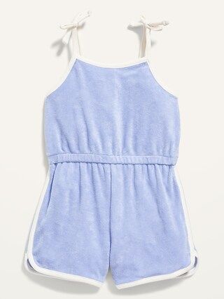 Solid Sleeveless Loop-Terry Romper for Toddler Girls | Old Navy (US)