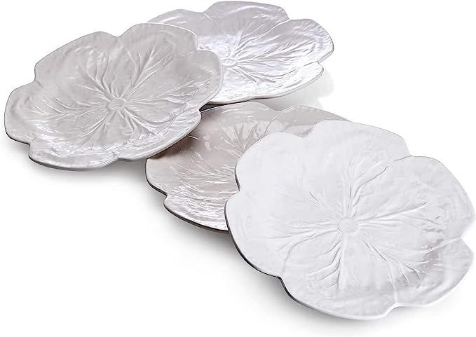 Bordallo Pinheiro Cabbage Beige Dinner Plates, Set of 4 | Amazon (US)