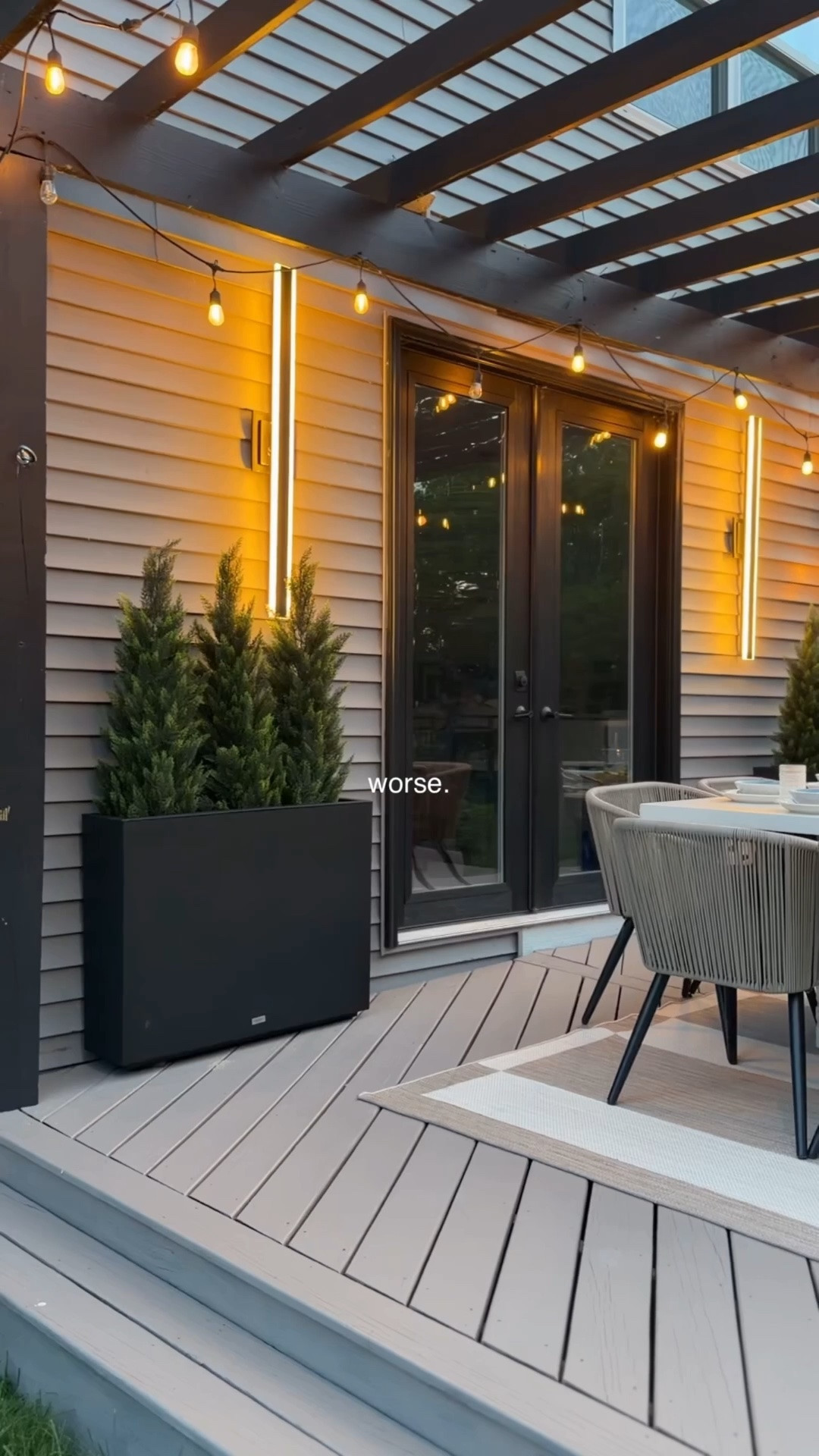 Golden hour hits different on the patio. String lights on, worries off. ✨

@Wayfair #wayfair#wishyouwerehere

#LTKHome