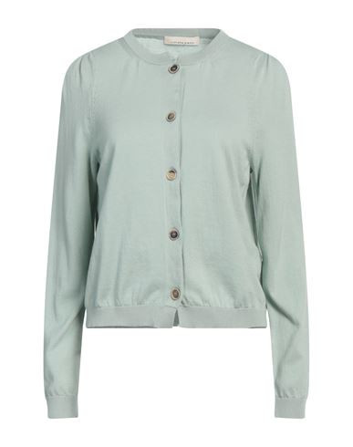 Liviana Conti Woman Cardigan Light green Size L Cotton | YOOX (US)