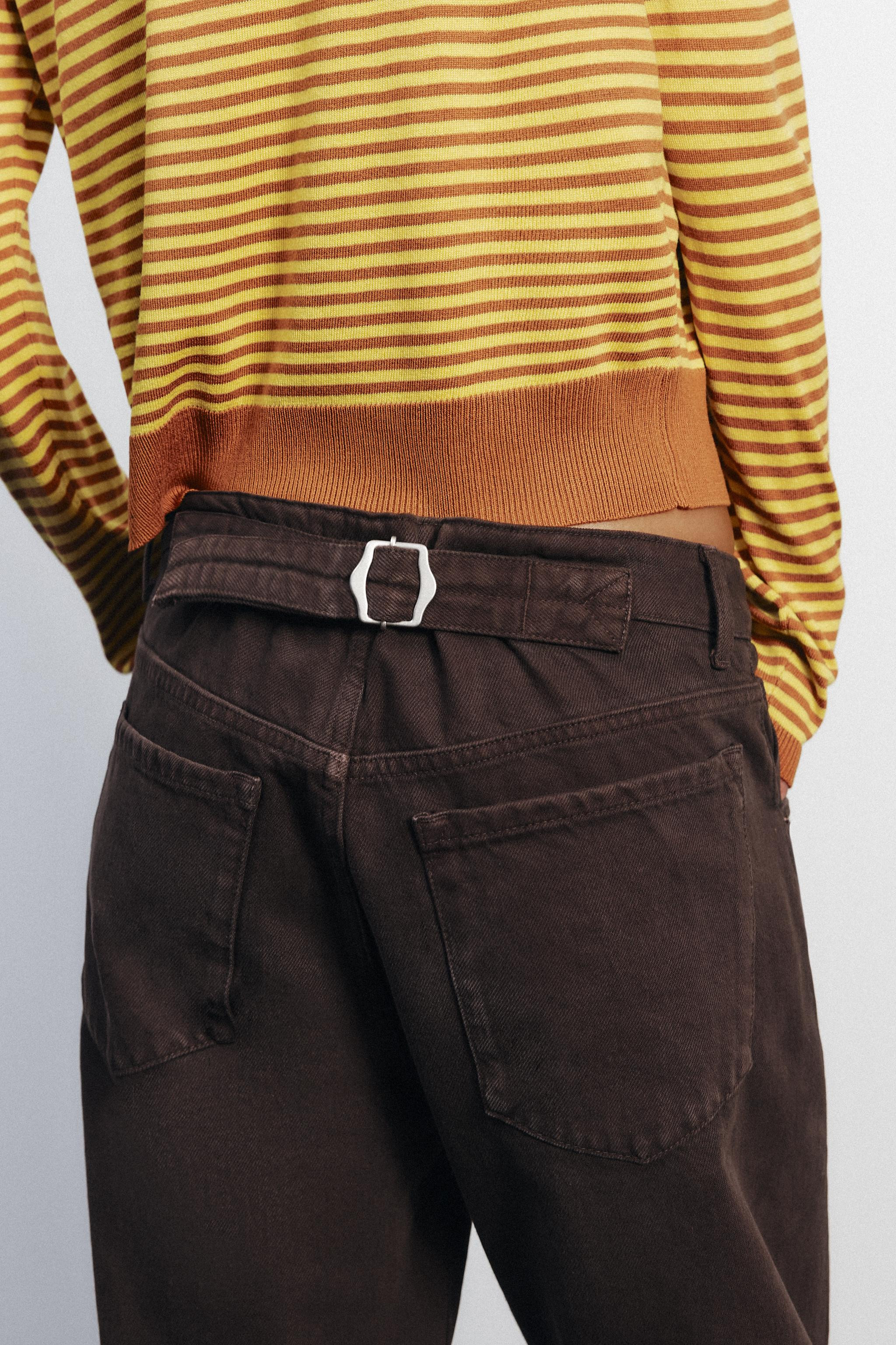 MID-RISE SLOUCHY BELT LOOP JEANS | Zara US