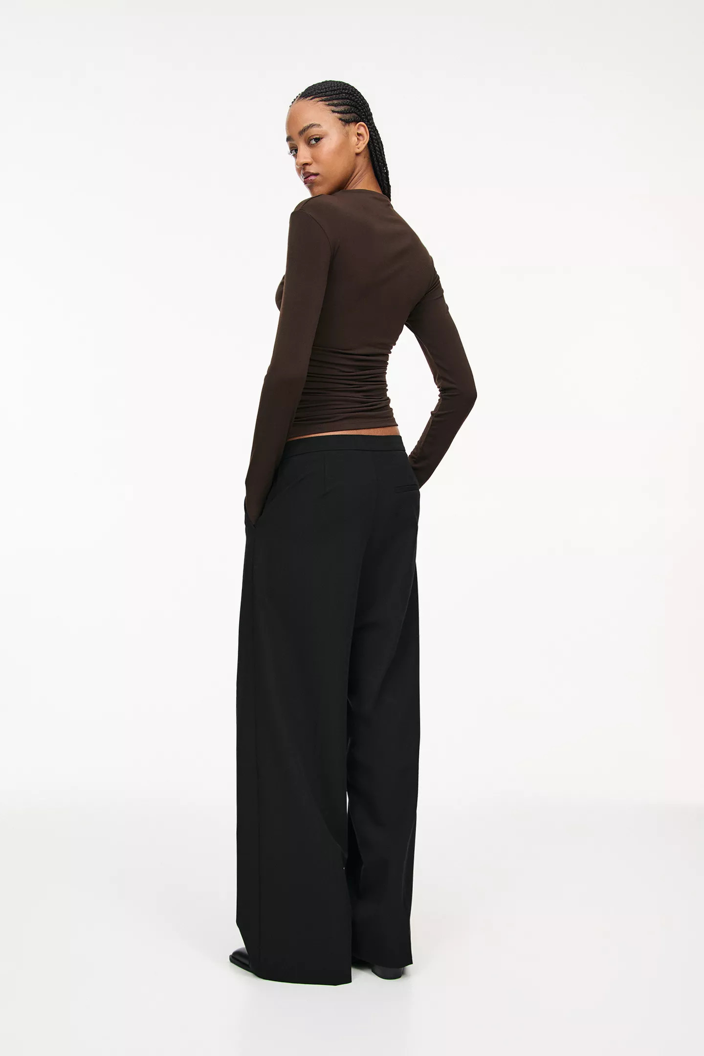 Top à manches longues froncé | PULL and BEAR FR