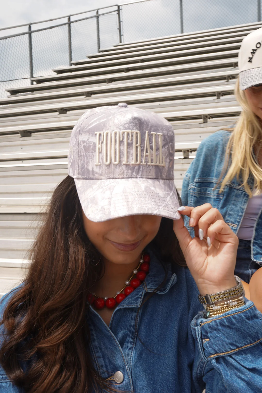 FOOTBALL. - Washed Camo Trucker Hat | KenzKustomz