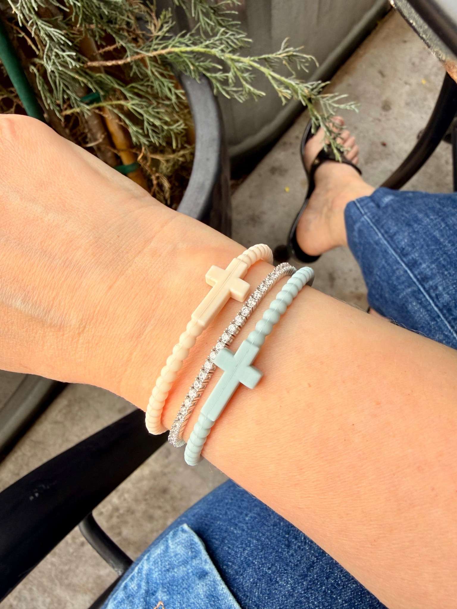 These cute bracelets make a great combo. Jesus bracelet set from Amazon and Billie Sterling Silver Tennis Bracelet from BaubleBar. 


#LTKOver40 #LTKSeasonal #LTKstorytime