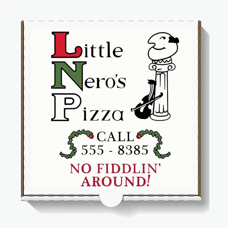 Home Alone Pizza Box Label: Little Nero's Birthday Party Favor | Etsy (Global)