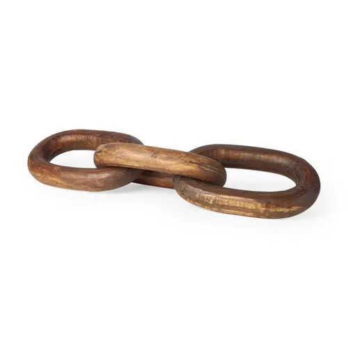 MERCANA Tayla Wood Chain Link in Beige at Nordstrom, Size Large | Nordstrom