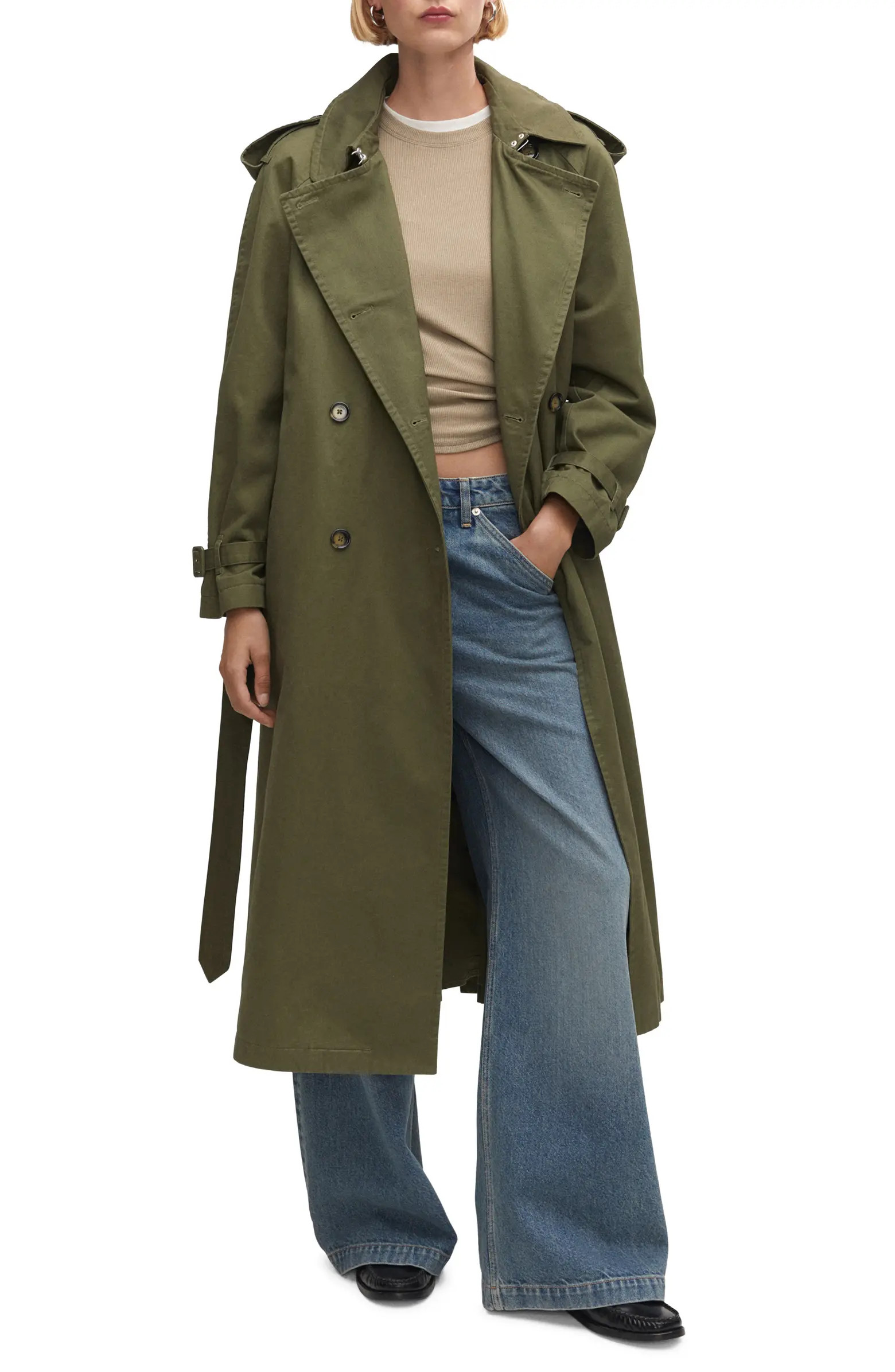MANGO Cotton Trench Coat | Nordstrom | Nordstrom
