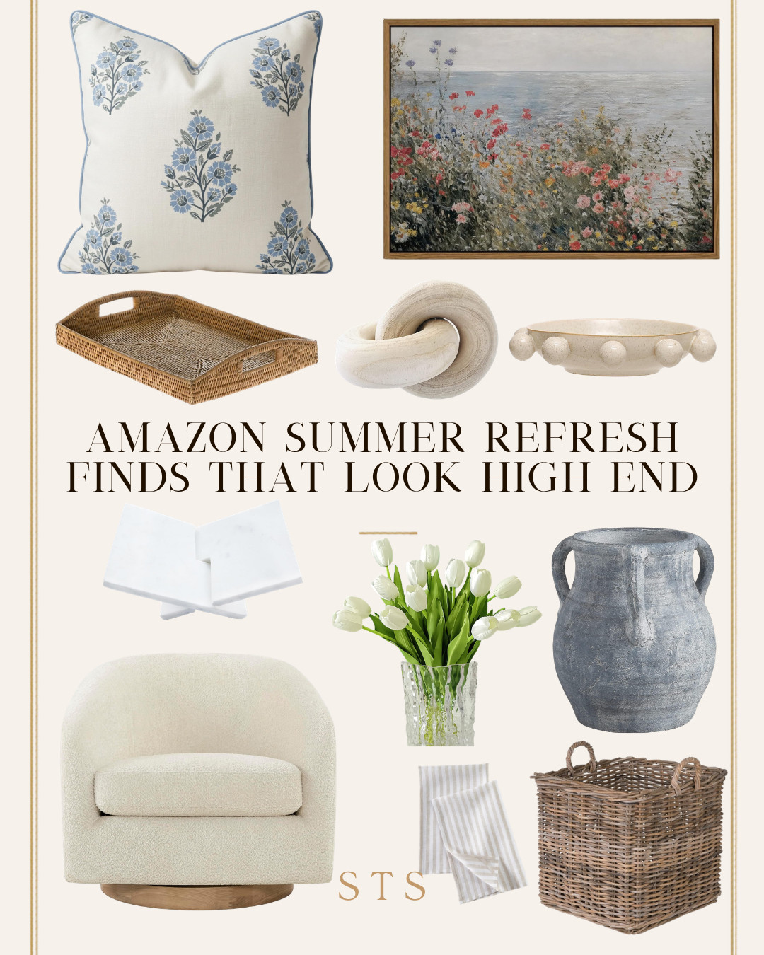 These pieces are so chic, so elevated and so perfectly styled that your home will feel like a whole new space without spending anywhere close to high end prices!

#amazonfinds #amazonhome #amazonhomedecor #summerdecor #summerrefresh #summerhomedecor #homedecor #homeinspo #interiordesign #elevatedhome #affordableluxury #designerlookforless #curatedhome #homeinspiration 

 #LTKSeasonal #LTKU #LTKHome