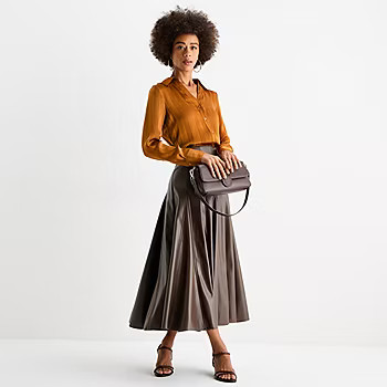 new!Worthington Womens Long Pleated Skirt | JCPenney