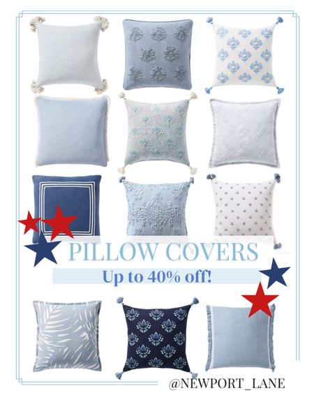 Coastal home decor, coastal decor, coastal pillow, throw pillow, pillow cover, blue and white pillow cover, Serena and Lily, 4th of July sale

#LTKhome #LTKunder100 #LTKsalealert