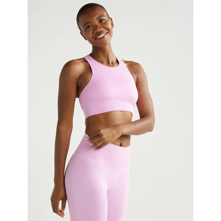 Love & Sports Women’s Seamless High Neck Sports Bra, Sizes XS-XXL | Walmart (US)