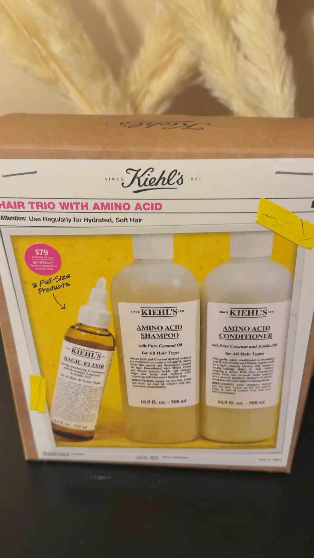 #KiehlsPartner Thank you to Kiehls for this hair trio set with amino acid. Includes a magic elixir with avocado & rosemary oil along with shampoo & conditioner with pure coconut oil & jojoba oil. I used this last week on wash day & my hair was so moisturized and soft. It gives it a slip grip & restores your bonds as well. The elixir is anti inflammatory & very therapeutic as well. 

#LTKBeauty #LTKselfcare #LTKTravel