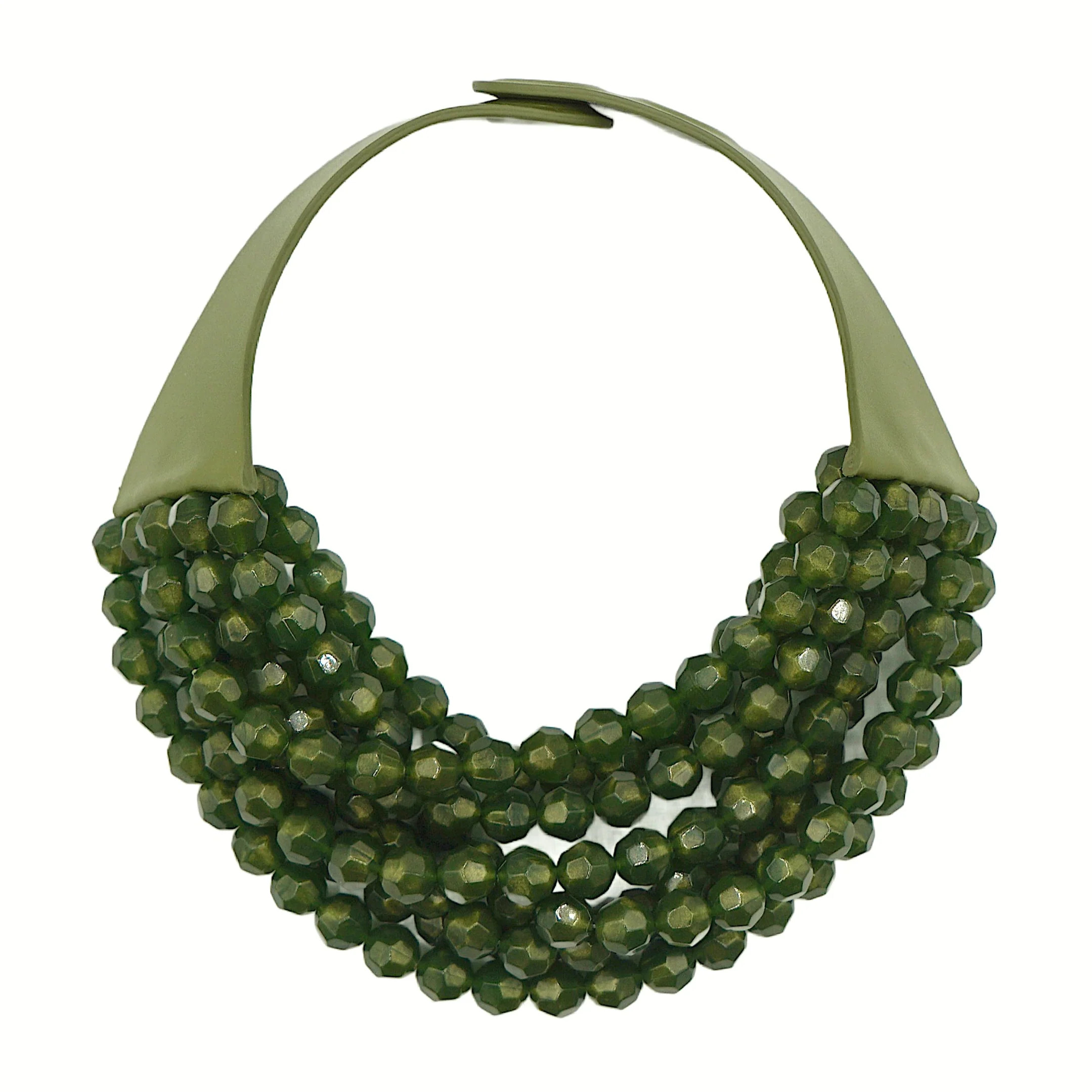 Bella Metallic Green Earth Necklace | Fairchild Baldwin