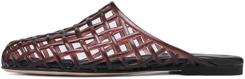 Clear Jelly Shoes for Women Slip on Jelly Mesh Slides Comfortable Closed Toe Flats Sandals Summer... | Amazon (US)