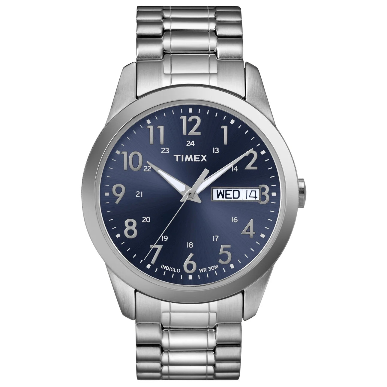 Timex Men's South Street Sport Watch, Silver-Tone Stainless Steel Expansion Band | Walmart (US)