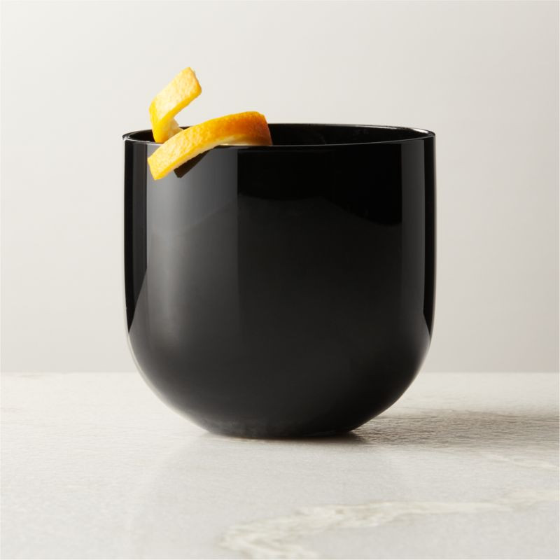 Pina Black Old-Fashioned Glass by Gianfranco Frattini + Reviews | CB2 | CB2